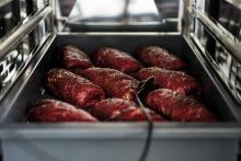 Placera kärntemperaturnålen lodrätt i mitten av bakverk som