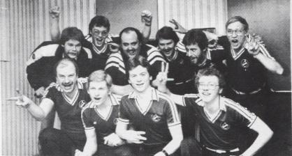 Främre raden: Jan O Nilsson, Kenneth Gustavsson, Gösta Green, Lars G Edgren och Paul Rosell.