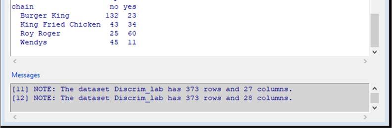 Statistics menyn.