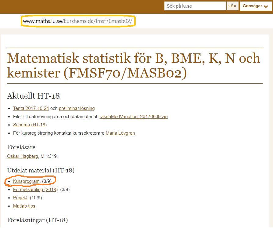 Kurshemsida
