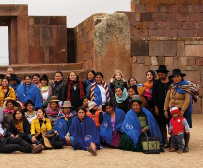 Representanter från urfolksorganisationer i Peru, Guatemala, Chile och Ecuador som deltog på ledarskapsskolan.