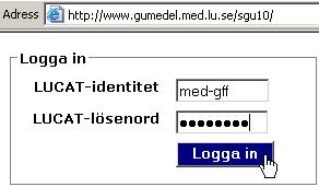 2.2 Inloggning och indexsidan Budgetverktyget finns på www.gumedel.med.lu.se/sgu10, men kan också hittas via fakultetens hemsida (www.med.lu.se/om_fakulteten/ekonomi/ga_budget).