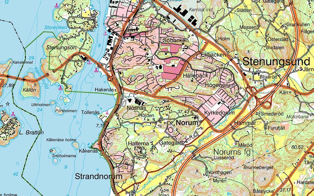 4 (18) 1 Orientering På uppdrag av Stenungsundshem AB har Norconsult AB utarbetat föreliggande VA- och dagvattenutredning för fastigheterna Kopper 2:8 och 2:11 i Stenungsund.