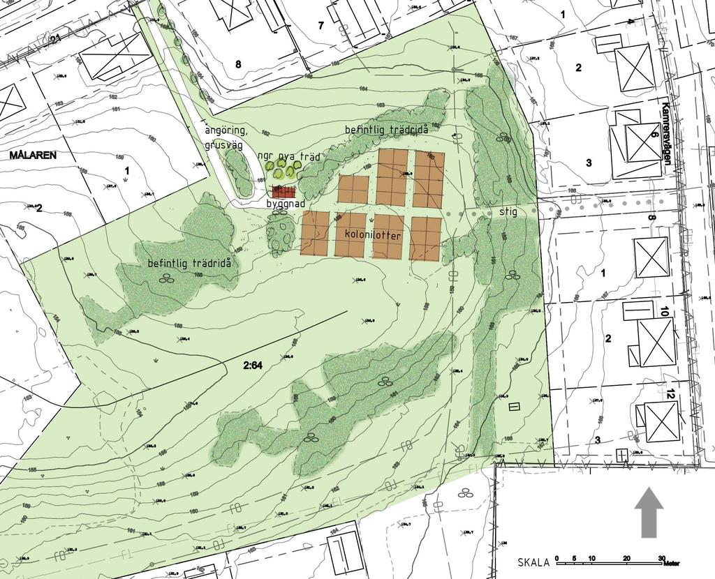 Planbeskrivning FÖRUTSÄTTNINGAR och FÖRÄNDRINGAR Livs- och utomhusmiljöer Mark, vegetation och geotekniska förhållanden Planområdet ligger i lätt kuperad terräng.