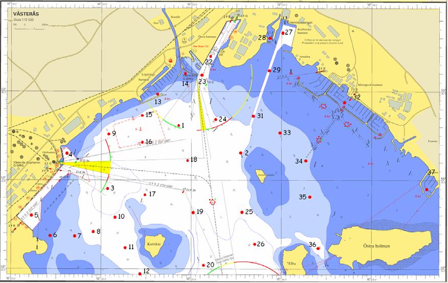 3 UTFÖRDA UNDERSÖKNINGAR 3. Sedimentprovtagning Sedimentprovtagning genomfördes på sammanlagt 5 stationer med R/V Sunbeam den 29-30 maj.