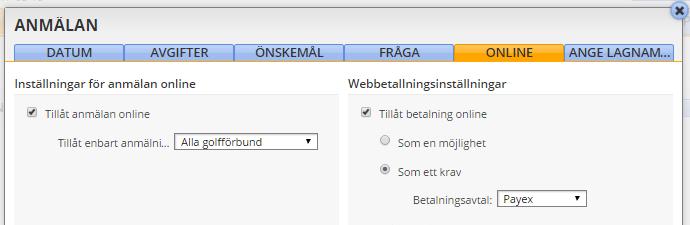 Ny betalningsrutin vid anmälan From 2017