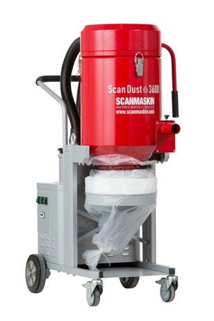 MASKINER STOFTAVSKILJARE MASKINER STOFTAVSKILJARE SCANDUST 1300 ScanDust 1300 är känd för sin goda sugförmåga och höga driftsäkerhet. Cyklonen avskiljer grovt material innan något filter belastas.