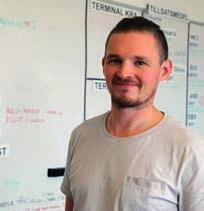 De letar risker i arbetsmiljön Lars Örholm, LKAB Malmtrafik, gillar det nya systemet för transportplanering. Logistik på nytt spår med IT-verktyg KIRUNA.