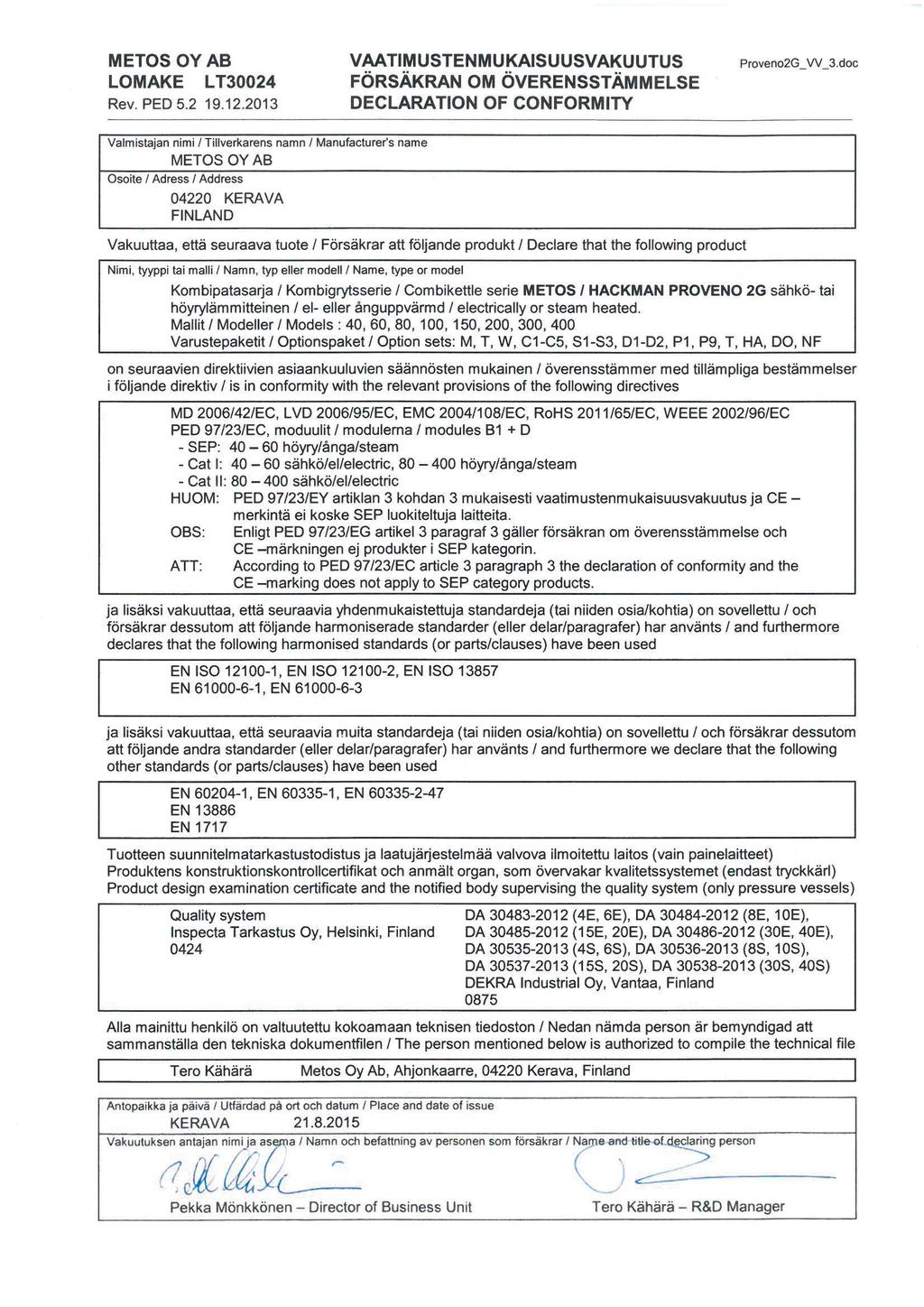 Tekniska specifikationer