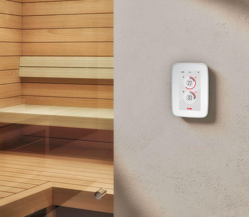 HeloConnect en helt ny app med manöverpanel för mobila enheter och datorer MANÖVERPANELER I HELO BEKVÄMA BASTUBAD De nya manöverpanelerna med trådlös nätverksuppkoppling från Helo har en mängd