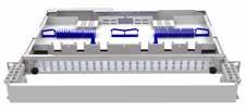 .. E50 550 53 LightMate ODF 19" 96xLC Quad 4U Utdragbar ODF-enhet med komplett inredning för