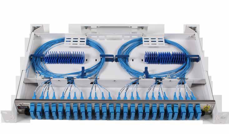 Prefabricerade produkter ODF med förmonterade pigtails/fanouter Förmonterad ODF LightMate 19" 1 U, 12-48 SC-fanouter 201110-12-F...SC/UPC, fanouter, 12 fiber 201110-24-F.