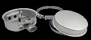 .....150 mm lock Skarvbox TSG Har en oval ingång och sex fasta kabelingångar (4x16 mm och 2x18 mm).  20933...... 50 mm lock 20934.