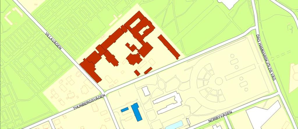 C Engelska parken Total lokalarea 41 800 m 2 21 Byggnaderna i nuvarande Engelska parken Humanistiskt centrum uppfördes ursprungligen från mitten av 1800-talet och framåt slutet av 1960-talet för