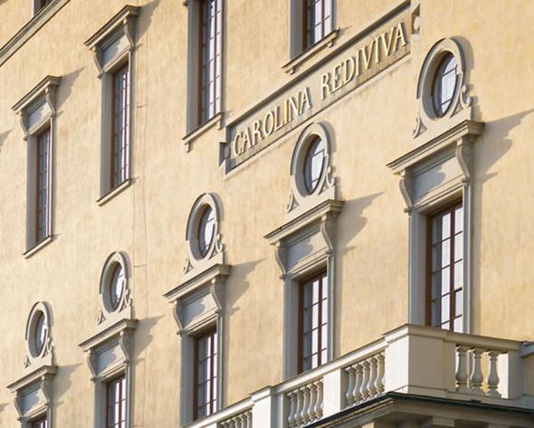 1:5500 Universitetsbibliotekets huvudbyggnad Carolina Rediviva stod ursprungligen färdig 1841.