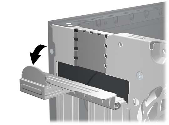 Ta bort och installera expansionskort Datorn har en PCI-expansionsplats i normal fullhöjd, en PCI Express x1-expansionsplats, en PCI Express x16-expansionsplats och en PCI Express x16-expansionsplats