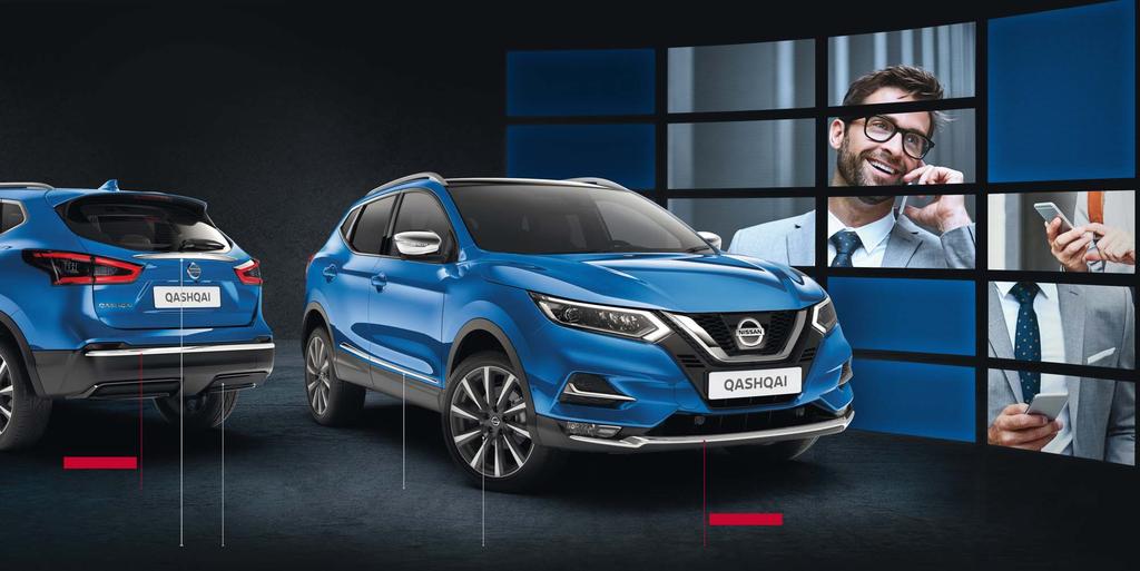 ELEGANCE PACK VÅGA STICKA UT Ge din QASHQAI en elegant och personlig touch med vårt stiliga kromlistpaket Elegance. Välj matchande instegslister, dekorlist för bakrutan och 19"-lättmetallfälgar.