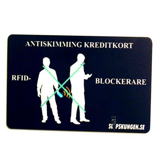 Skimning Kreditkortsskydd till plånboken eller handväskan. Blockerar skimming av kreditkorten.