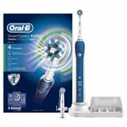 Tar bort upp till 7 gånger mer plack än en manuell tandborste. ORAL B ELTANDBORSTE SMART SERIES 4000 Med Oral-B Pro 4000 underlättar du din vardagliga borstrutin.