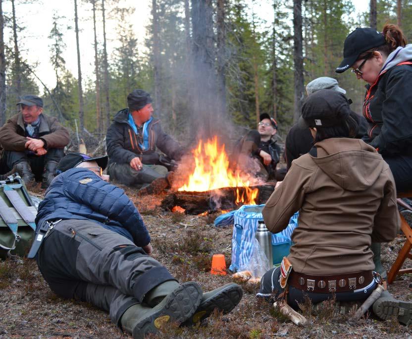 Nattlig kalvmärkningsfika.