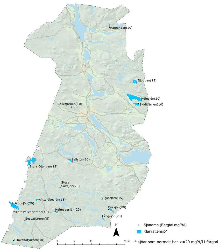 14 KOMMUNAL VA-PLAN BOLLNÄS KOMMUN Övriga känsliga recipienter I Bollnäs kommun finns sjöar som är extra skyddsvärda då de