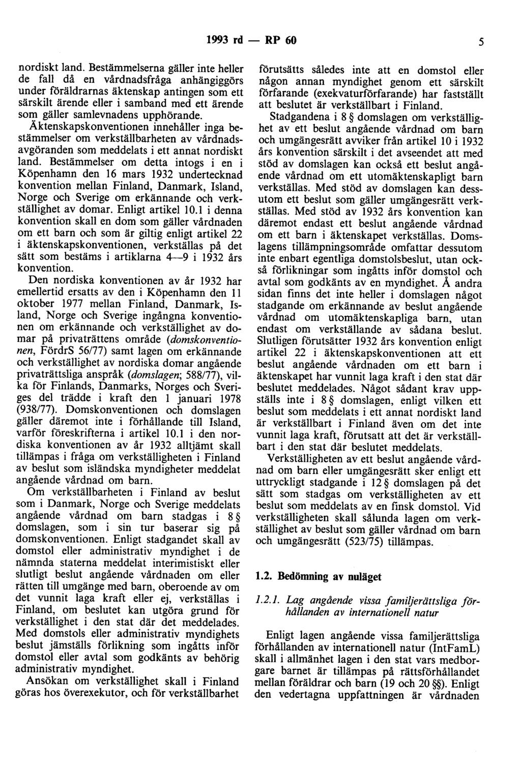 1993 rd - RP 60 5 nordiskt land.