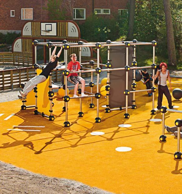 3 2 1 Case Uppsala Eriksberg, Uppsala, Sverige I denna park, som är designad för invånarna i Uppsala, ville vi skapa en enhet som skulle föra generationerna samman och erbjuda stimulerande