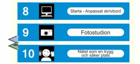Ett annat sådant program är dataskrivbordet Starta som ger möjlighet att strukturera innehåll på olika nivåer med symboler och ljudstöd. Det behövs begripliga webbplatser.