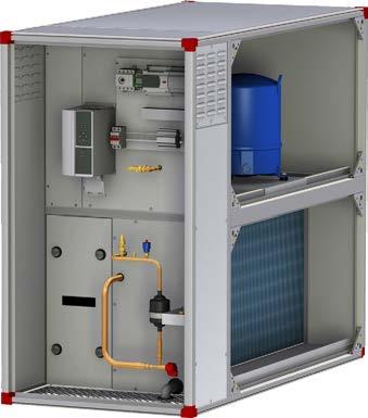 EcoCooler ACU EcoCooler (kod ACU) Utförande et är uppbyggt som ett direktverkande kylsystem, DX, med mindre än 10 kg köldmedie per krets.