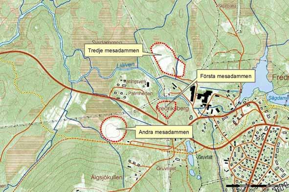 Mesadammarna i Fredriksberg I Fredriksberg i Ludvika kommun finns tre stycken så kallade mesadammar.