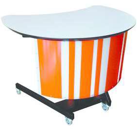 Stativ svart eller silver, skiva vit, svart, grå eller twist EASE-UP INFOPOINT - grundmodel Laminerad MDF och stål 1 100 730-1150 670 690232 16 895 EASE-UP