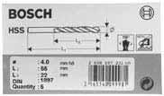 74 Borrning Metallborr Bosch-tillbehör 11/12 Karosseriborr, extra korta HSS-R, DIN 1897 Arbetslängd (L1) mm 10-pack 4,0 22 55 2 608 597 231 C0f 10 1 099981 4,1 22 55 2 608 597 232 C0f 10 1 099998 4,2