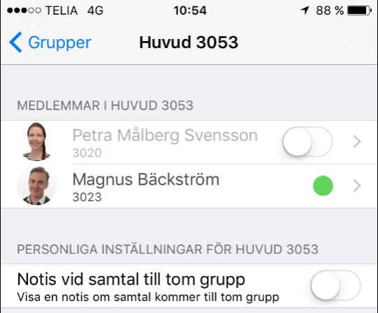 Här kan du välja om det ska ringa både på din mobil och din fasta telefon, eller bara på den fasta.