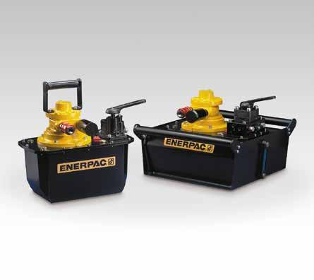 ZA4-serien, hydrauliska luftpumpar Bilden: ZA4208MX, ZA4420MX Robust, pålitlig, innovativ ATEX 95-certifierad Enerpacs luftpumpar i ZA4-serien har testats och är certifierade i enlighet med