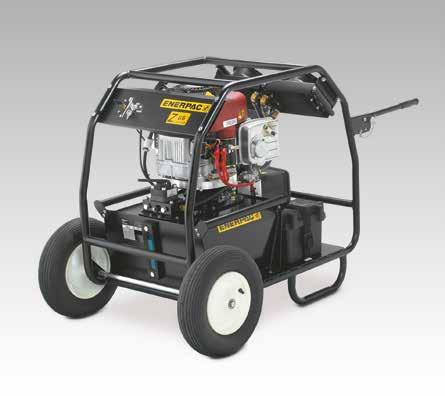 ZG6-serien, bensindriven hydraulpump På bild: ZG6440MX-BCFH ZG6 Serien Tankkapacitet: 40 liter Oljeflöde vid angivet tryck:, l/min Motorstorlek: 9,7 kw Maximalt arbetstryck: 700 bar Robust Pålitlig