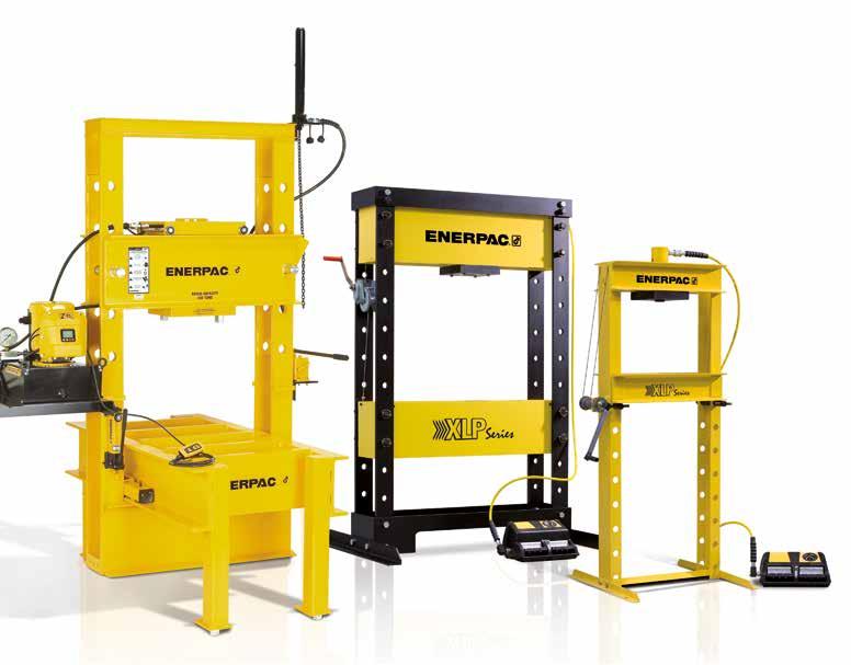 Enerpac hydrauliska pressar Enerpacs hydrauliska pressar finns med olika kapaciteter i olika