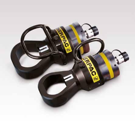 NS-serien, hydrauliska mutterspräckare På bild: NS-seriens hydrauliska mutterspräckare Kraftig och effektiv mutterspräckare med hög precision Skala bladskärdjup Justerbar bladskärdjupskala för