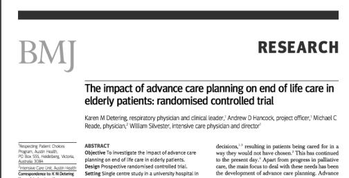 Advanced care planning (Träff = 4980) (diskutera och notera patientens preferenser, värderingar och önskemål för vårdens målsättning och innehåll i framtiden då de ev inte kan uttrycka sig) 309