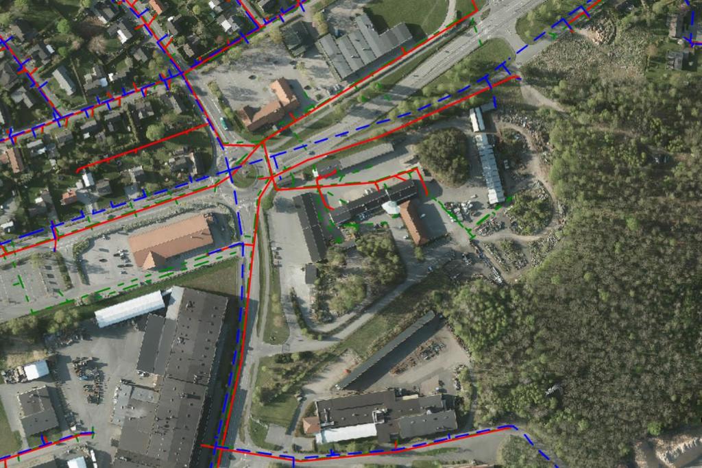 Vatten och avlopp Planområdet ligger inom verksamhetsområde för vatten och spillvatten. Ledningar inom planområdet ska anpassas till ny bebyggelse.