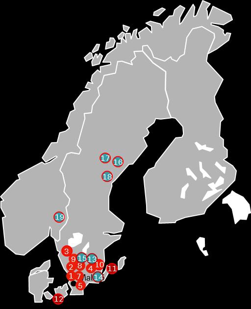 BILAGA Vindkraftsparker och lager i Norden E.ON Wind har tre huvudsakliga etableringar i Sverige: Malmö, Kalmar och Kårehamn.