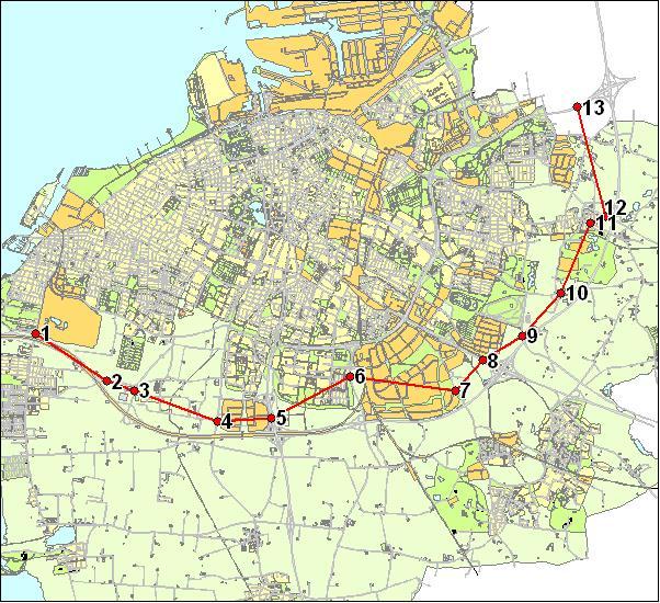 Flöde, bilar/medelvardagsdygn 5.2. Yttre Ringvägssnittet Yttre Ringvägen öppnades år 2000 och fungerar som förbifart och tillfart för Malmö.