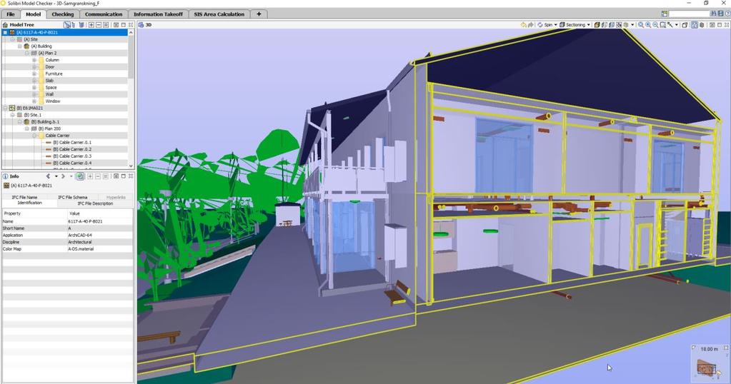 8.3.1. 3D-samgranskning med hjälp av IFC-formatet I ett multidisciplinärt projekt är informationsmängderna ofta överväldigande.