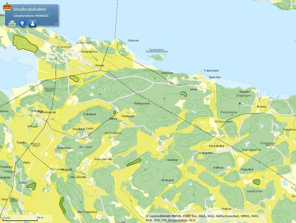 I närheten till projektområdet finns även några små områden med nyckelbiotoper och höga naturvärden. Dessa kommer inte att beröras av projektet.