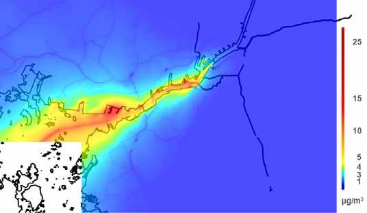 Beräkningar av källbidrag och minskningsscenarier för kvävedioxid i Göteborgsregionen R 2016:18 Figur 7