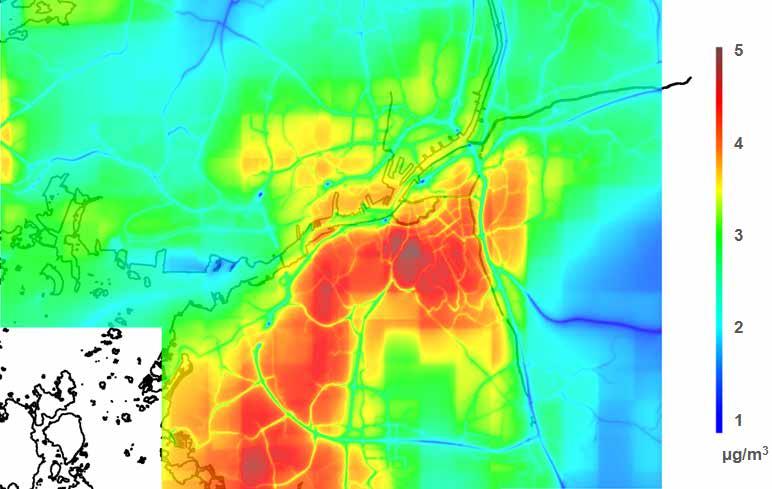 Beräkningar av källbidrag och minskningsscenarier för kvävedioxid i Göteborgsregionen R 2016:18 3.1.7.