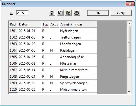 BASUPPGIFTER 29 Du kan de iniera upp till 10 egna variabler per person, 10 per ansta llning och 10 per period.