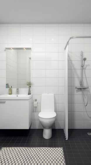 Material & utrustning Inredningen i Flyttfågeln utgår från modern formtradition med stilrena materialval som ger dig stora möjligheter att sätta din egna prägel på ditt nya hem.