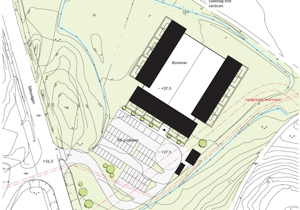 2 Planområdet och planerad markanvändning Inom detaljplan för del av Salem 5:2, plan nr 82-83 planeras bebyggelse av
