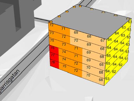 RAPPORT 734622 2017-05-24 2 (8) 1 Bakgrund Inventering av fönster i bostäder mot Årsta torg har utförts för dimensionering av åtgärdsförslag