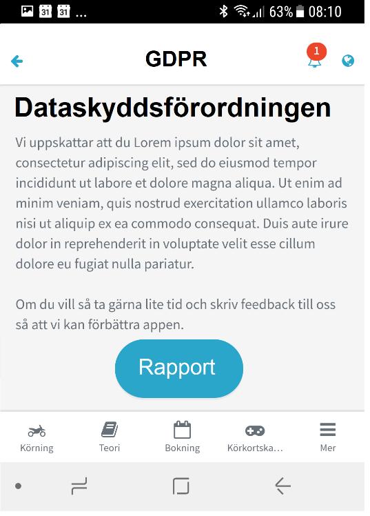 Implementering av GDPR i astra WEB Det förekommer mycket personuppgifter och information i astra WEB. I huvudsak är det personal och elever som är målgruppen.